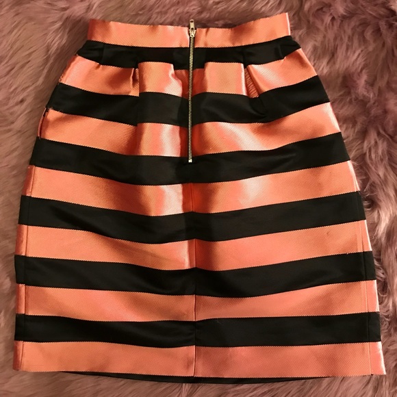 NWT Topshop Pink & Black Midi Skirt Size 2 Petite - Picture 2 of 7